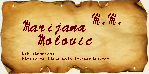 Marijana Molović vizit kartica